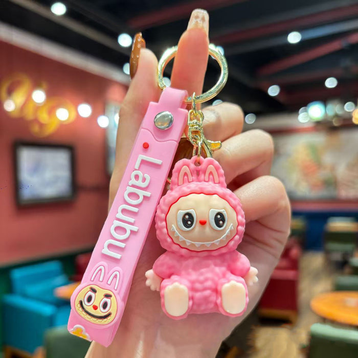 Wholesale Cartoon Sitting Keychain Cute Bucktooth Little Lamb Pendant Gift