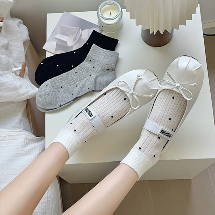 Wholesale Vertical striped solid color casual short socks, cotton mesh breathable thin boat socks