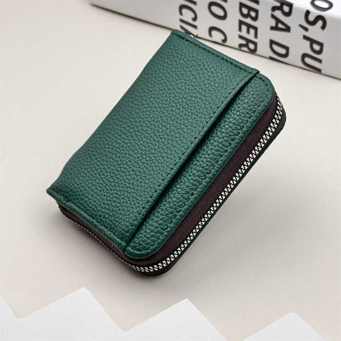 Wholesale Large Capacity PU Leather Card Holder Coin Purse Solid Black Daily Use Gift MOQ≥2