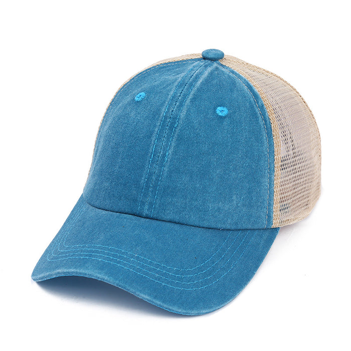 Wholesale  spring and summer washed mesh baseball cap breathable casual mesh cap