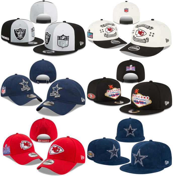 Wholesale Football Caps Embroidered Peaked Caps Outdoor Sun Protection Caps American Hip-Hop Flat-Brimmed Hats