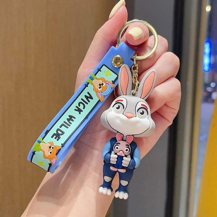 Wholesale Cartoon keychain anime hanging decoration rabbit plush keychain