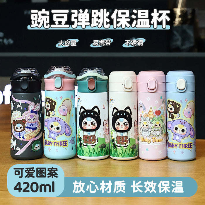 Wholesale Children' s cute bunny thermos stainless steel portable drinking water cup