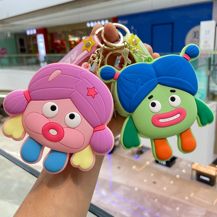 Wholesale Silicone coin purse, cute keychain, children's mini wallet, backpack pendant