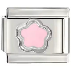 Wholesale Mother' s Day Series Stainless Steel Italian Flower Bracelet DIY Module Combination Jewelry