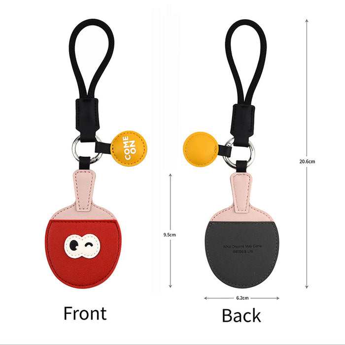 Wholesale Creative sports keychain simple cartoon table tennis badminton boxing sports event PU pendant small gift