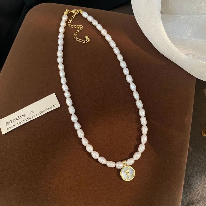 Wholesale  Pearl Necklace Women's All-match  Retro Fashion Elegant Elegant Clavicle Chain