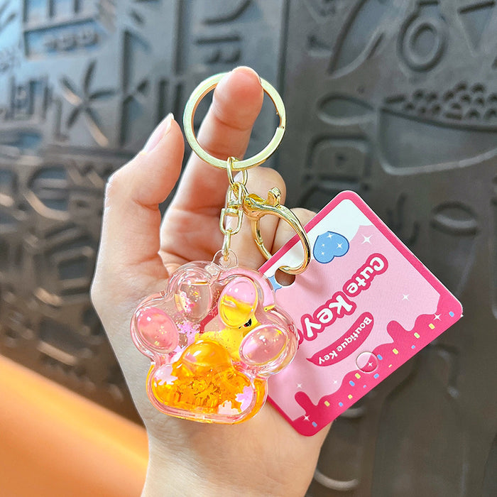 Wholesale Liquid-Filled Unicorn Quicksand Keychain