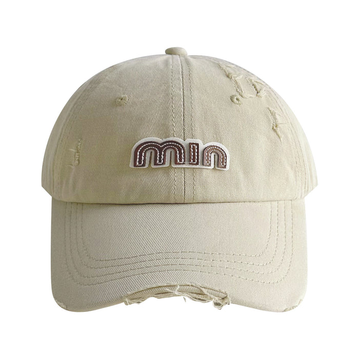 Wholesale Children's retro vintage baseball cap, three-dimensional letter duckbill cap, niche sun hat