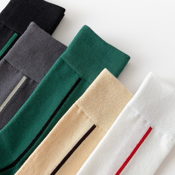 Wholesale Simple, light luxury, personalized socks, mid tube socks, cotton versatile line socks