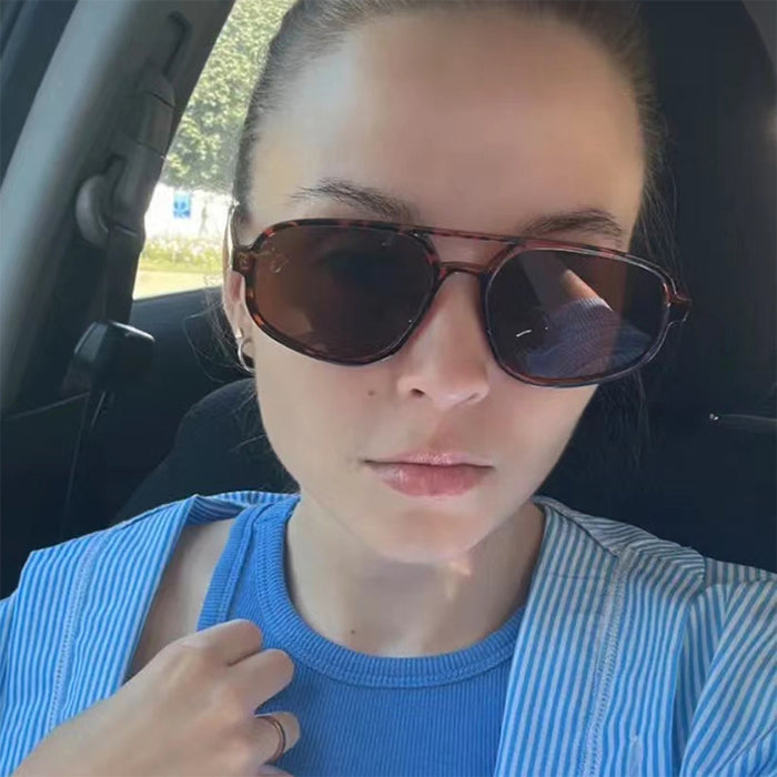 Wholesale  Sunglasses  Tea Sunglasses Women's Advanced Sense  Anti-UV Sunglasses