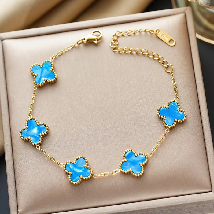 Wholesale Four leaf clover bracelet wholesale jewelry accessories new accessories niche high-end sense