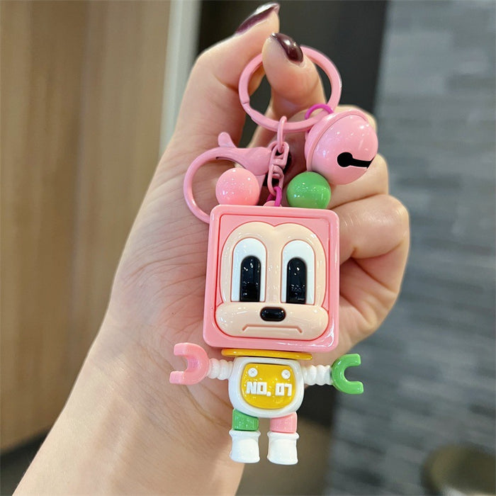 Wholesale 5 PCS Cute PVC blocky keychains for men and women
