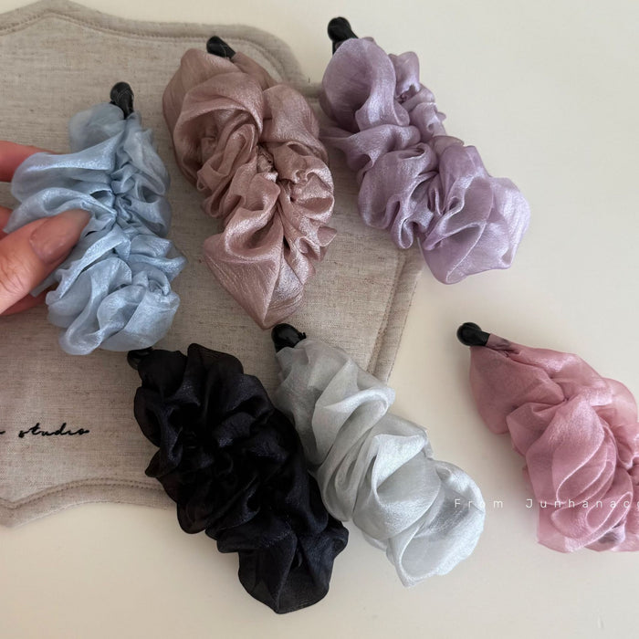 Wholesale Fabric Pleated Vertical High Ponytail Hairpin Banana Clip Elegant Hairpin