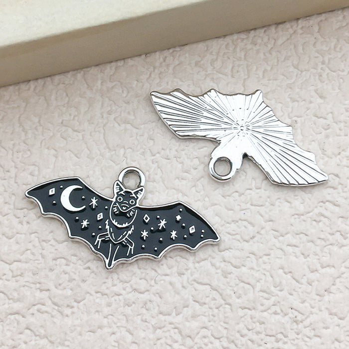 Wholesale Halloween Stylish 12-Pack Bat Charms Zinc Alloy Electroplated MOQ≥2
