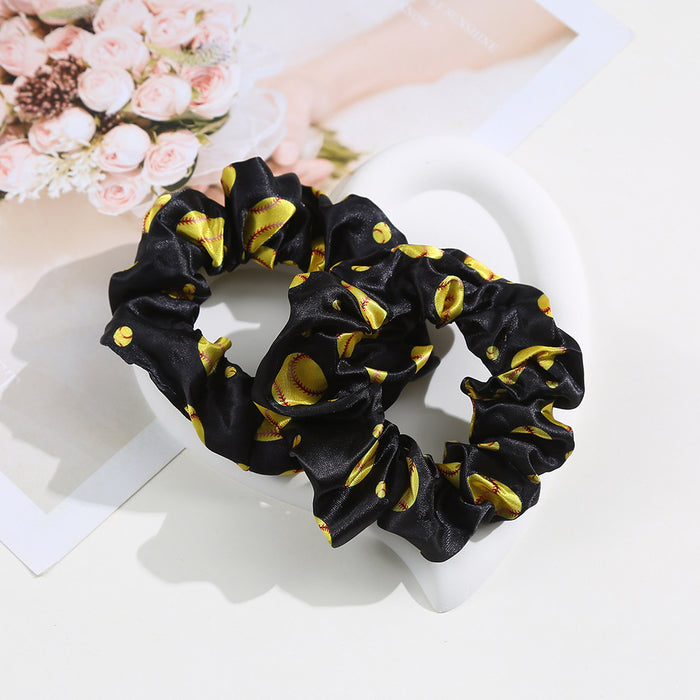 Wholesale Polyester Baseball Polka Dot Hair Tie JDC-HS-Shil005