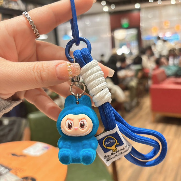 Wholesale Flocking Resin Keychain Cute Hand Rope Doll Pendant Bag Pendant Gift