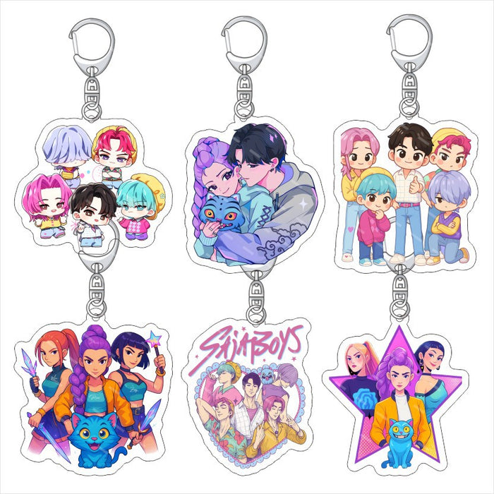 Wholesale K-POP Anime peripheral cute acrylic keychain