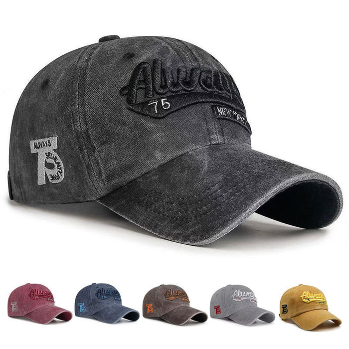 Wholesale 3D Embroidered Letter Baseball Cap Washable Cotton Adjustable Trendy Street Style Hat