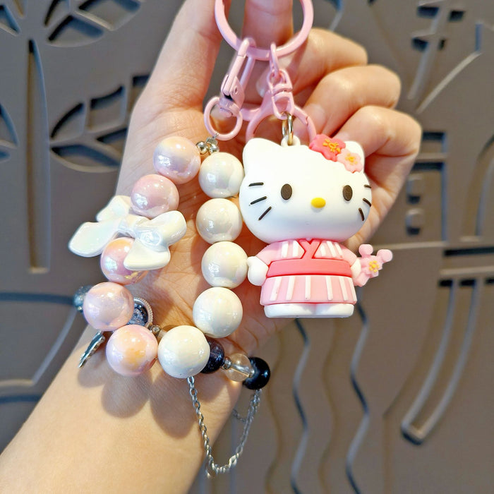 Wholesale Cute cartoon beaded keychains