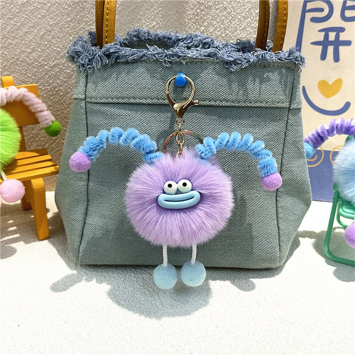Wholesale Cartoon Key Chain Cute Sausage Mouth Internet Celebrity Schoolbag Pendant Plush Doll Key Chain Hanging Small Gift