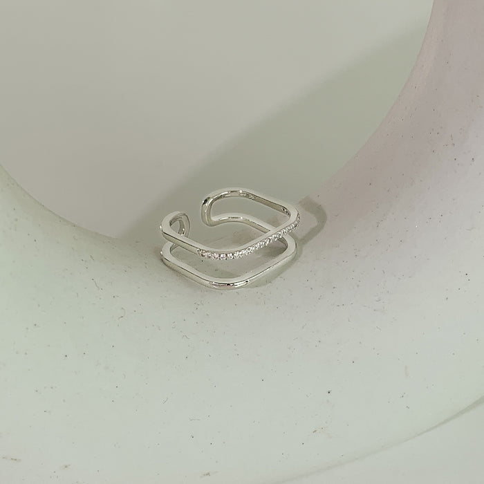 Wholesale Design sense: high-end ring, fashionable personality, niche, light luxury ring, open mouth