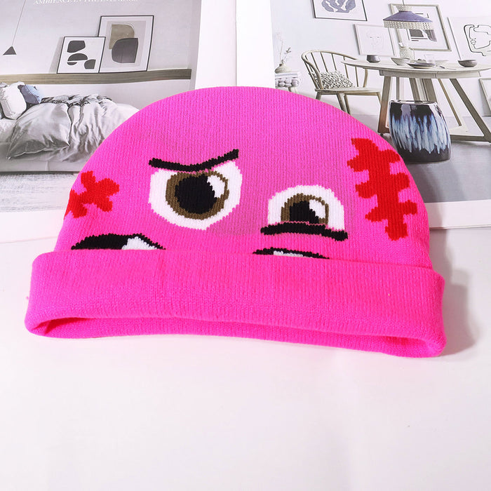 Wholesale Acrylic Funny Personality Expression Pattern Knitted Hat JDC-FH-JunL001