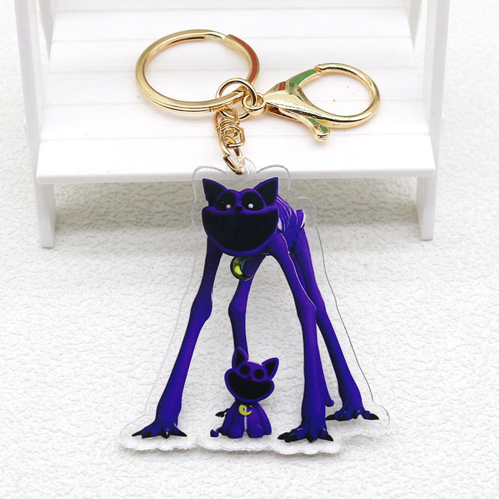 Wholesale Cartoon Smiling Animal Acrylic Keychains JDC-KC-HaoAn006