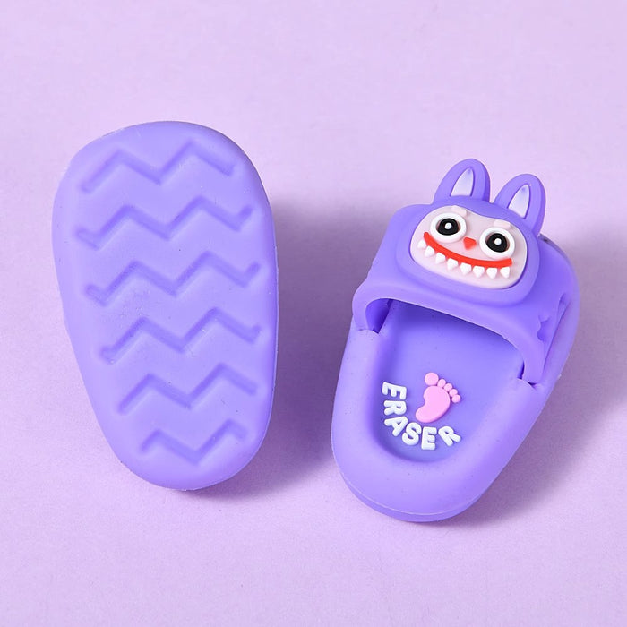 Wholesale Cute slippers shape student eraser cartoon primary school students children clean debris