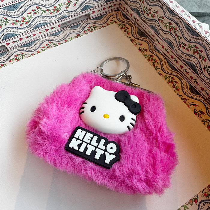 Wholesale Cute cartoon cat wallet girly cute new product new plush storage wallet