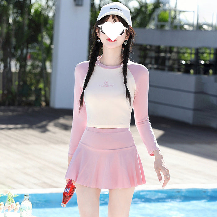 Wholesale Split swimsuit for hot spring bath, new long sleeved sports swimming pool special swimming suit