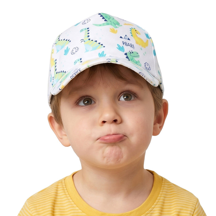 Wholesale Kids Printed Dinosaur Excavator Truck Baseball Cap Summer Sun Hat for Boys Boutique