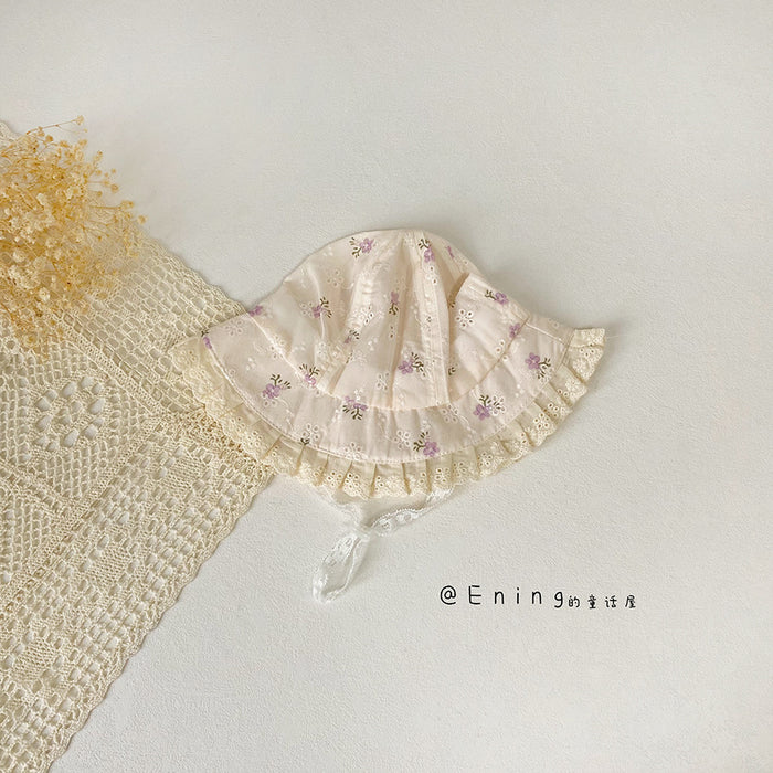Wholesale Baby fisherman hat sun hat lace breathable thin design sun protection
