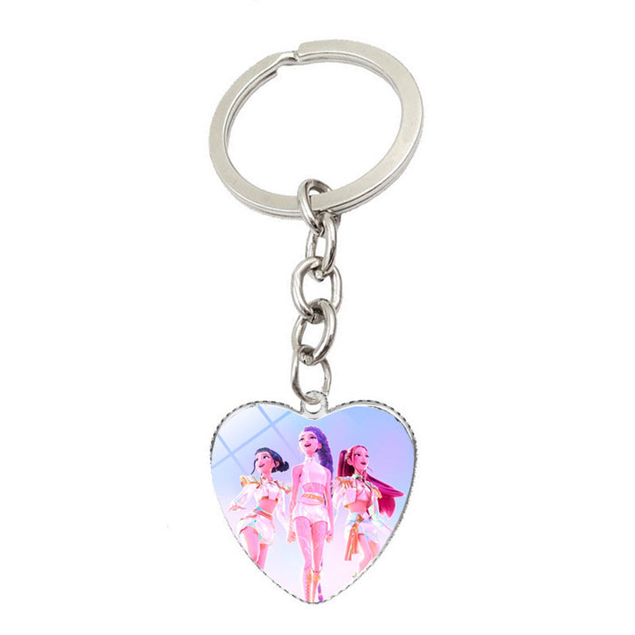 Wholesale Cartoon Anime Merchandise Heart-Shaped Pendant Keychain