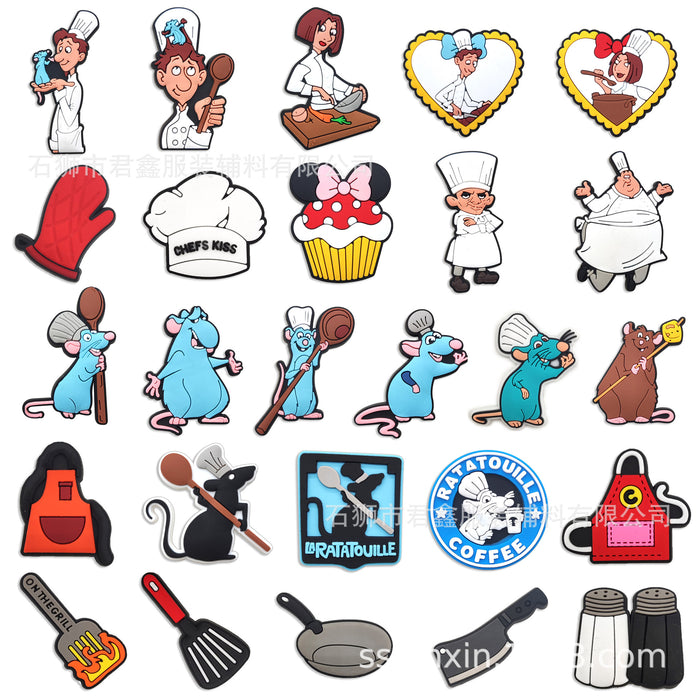 Wholesale 50pcs Buckle  Pvc Soft Glue DIY Accessories Shoes Charms