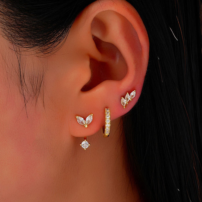 Wholesale Geometric square copper ear clip set