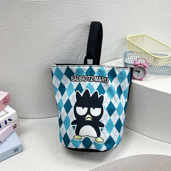 Wholesale Illustration bucket bag cute hand-held cartoon work lunch bag graffiti canvas bag