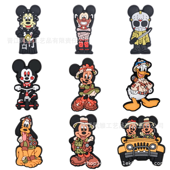 Wholesale 50pcs  Shoes Charms shoe buckle cartoon character decoration accessories