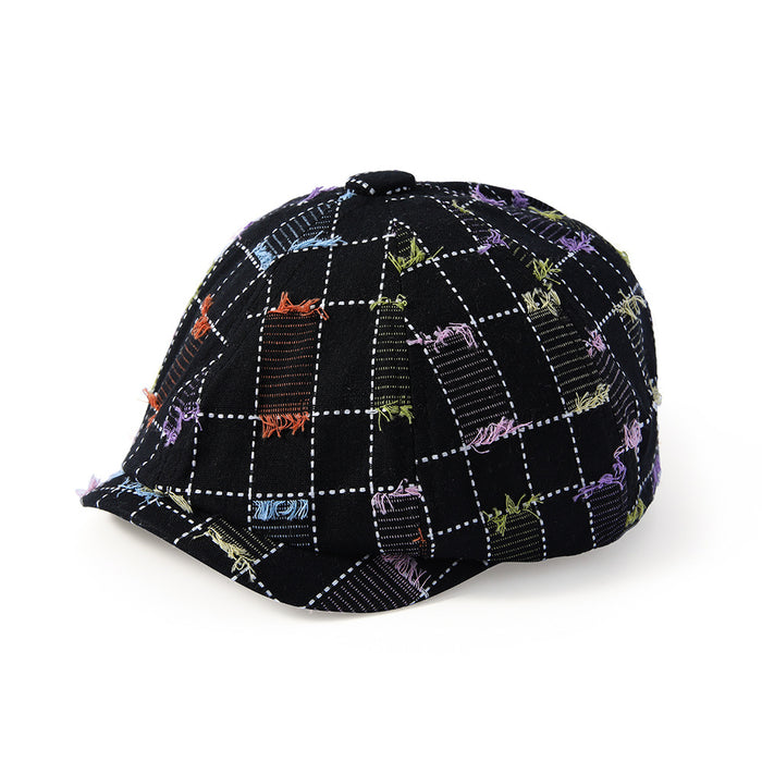 Wholesale Newspaper hat tassel octagonal hat internet famous retro beret sun protection and shading duckbill hat