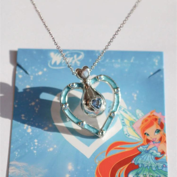 Wholesale Quicksand Bottle Zircon Necklace Pentagram Heart Fairy Tale Style