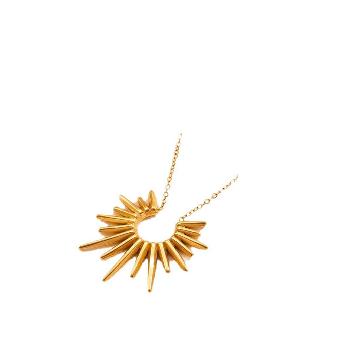 Wholesale Titanium steel shimmer necklace with high-end feel, personalized simplicity, stainless steel jewelry