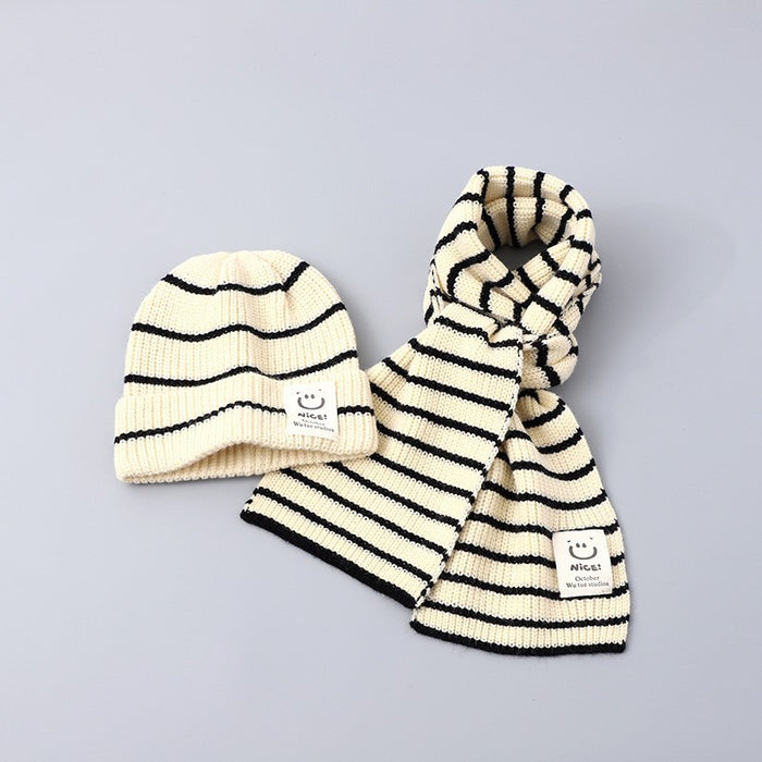 Wholesale Winter Striped Children's Hat Scarf Two Piece Set JDC-SF-Jieh001