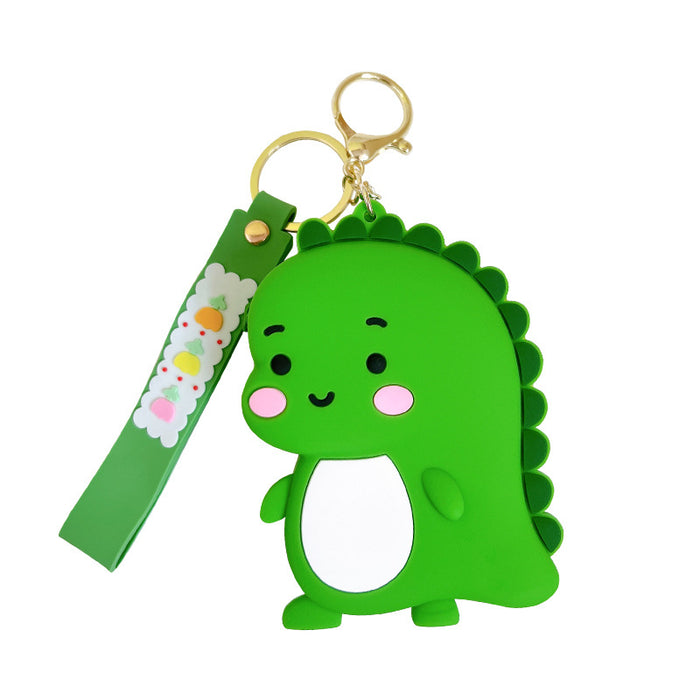 Wholesale Dinosaur silicone zero wallet key chain small wallet car key pendant mini storage bag pendant