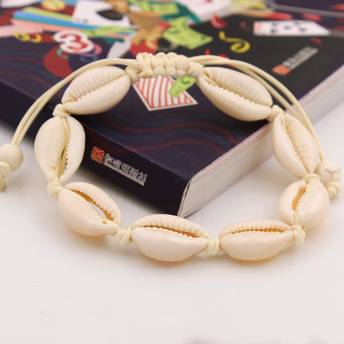 Wholesale Personalized, creative, casual jewelry, natural seashells, hand woven bracelets