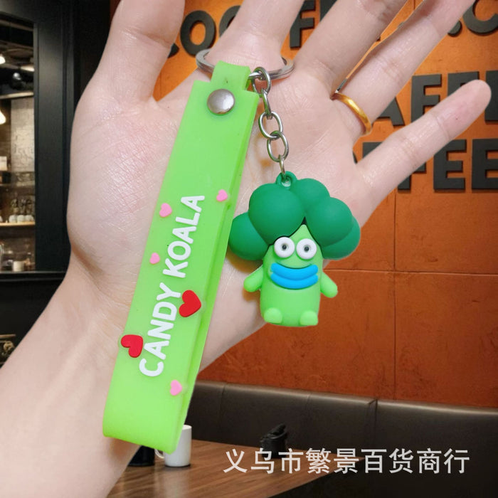 Wholesale Cartoon funny keychain pendant, cute soft rubber backpack hanging accessories wholesale