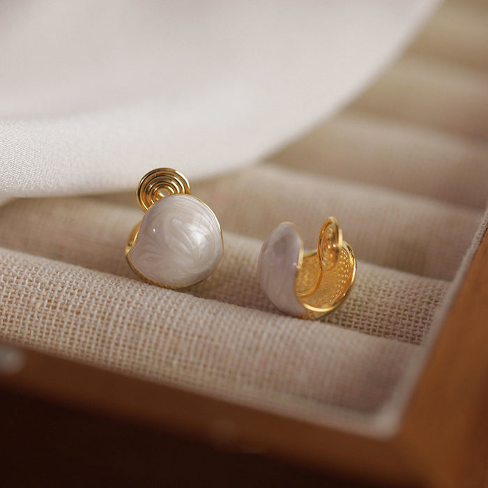 Wholesale Round ear clip without ear hole, gentle earrings, light luxury, high-end feel, new model