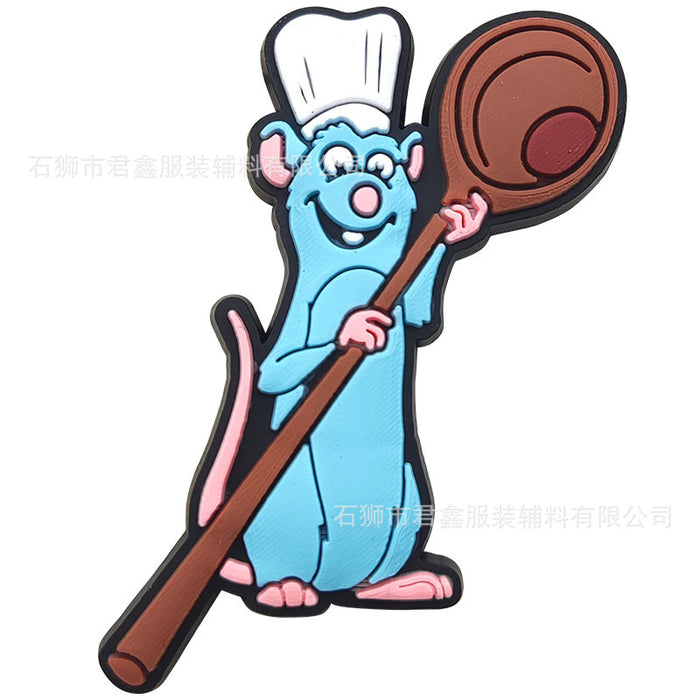 Wholesale 50pcs Buckle  Pvc Soft Glue DIY Accessories Shoes Charms