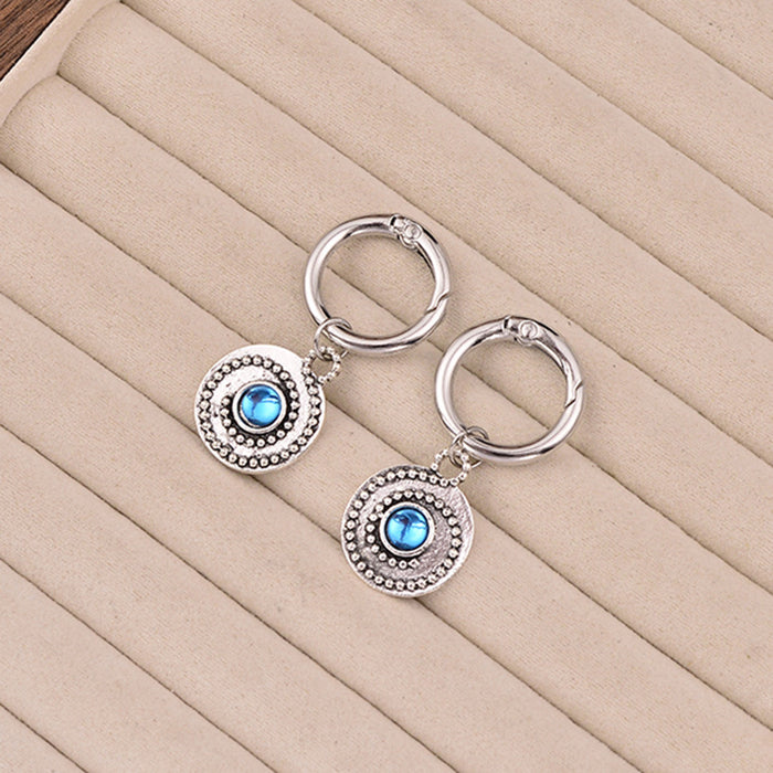 Wholesale Colorful unique geometric pendant shoe buckles Keychains