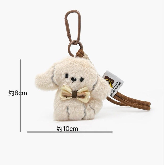 Wholesale Cute Plush Puppy Pendant Bow Bag Accessories Pendant Dog Keychain