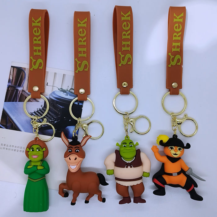 Wholesale Creative cartoon monster doll keychain pendant bag car keychain accessories